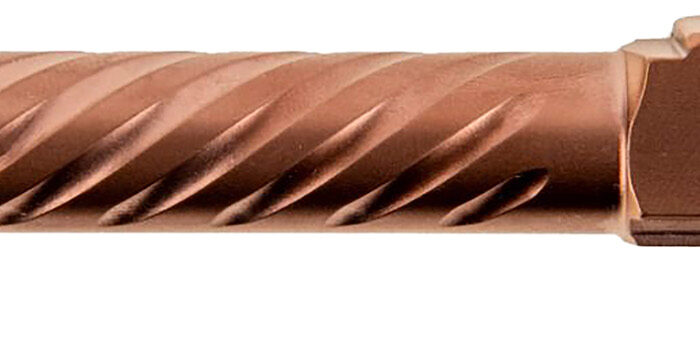 Ballistic Advantage BAPSG195T3R Premium Series  Threaded/Spiral Fluted, 9mm Luger, Copper PVD, Fits Glock 19 Gen 3-5