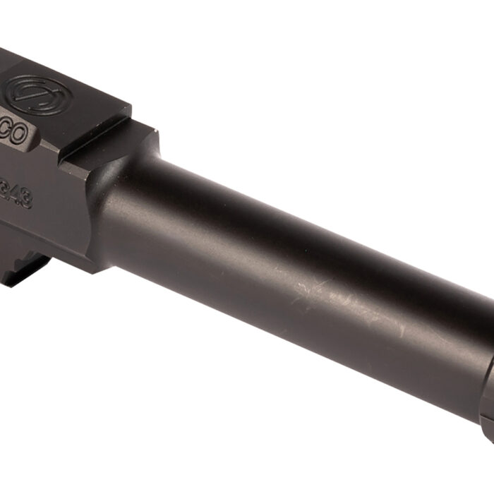 SilencerCo AC5049 Threaded Barrel  3.70" 9mm Luger, Black Nitride Stainless Steel, Fits Glock 43/43X