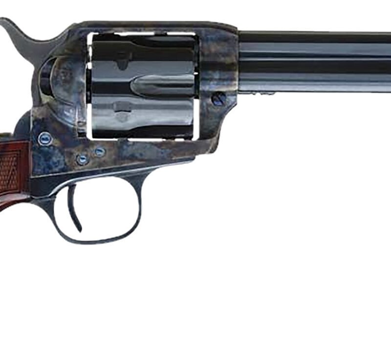Cimarron AR401 Arizona Ranger  357 Mag 6 5.50" Blue w/Engraved "Arizona Ranger" Steel Barrel, Blued Cylinder Color Case Hardened Steel Frame, Checkered Walnut Grip, Exposed Hammer