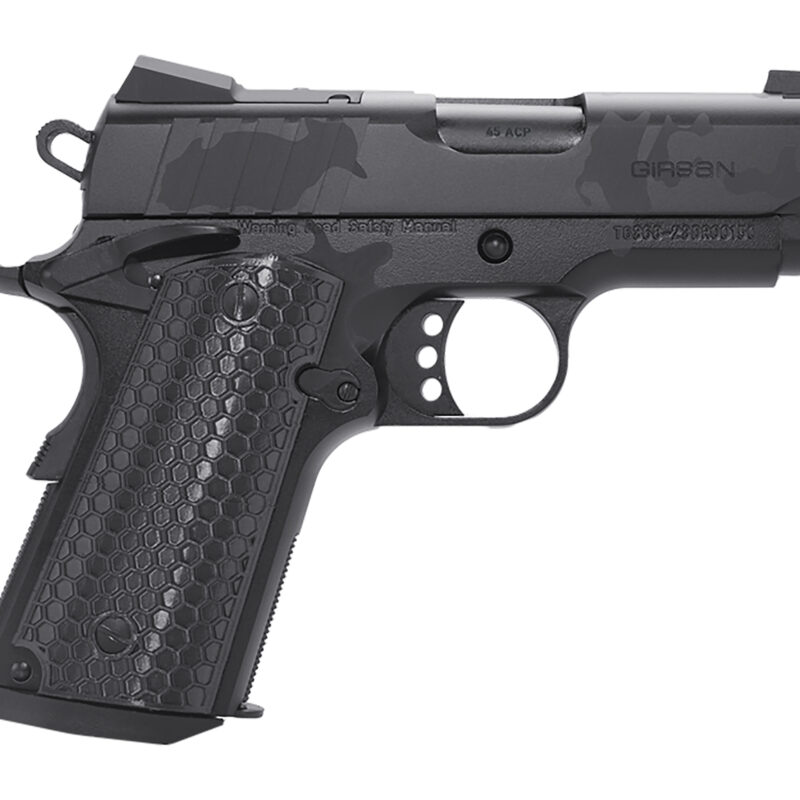 Girsan 391150 MC1911 SC Influencer Sub-Compact 9mm Luger 7+1 3 3.40" Black Steel Barrel, Black Camo Optic Ready/Serrated Steel Slide & Frame w/Picatinny Rail & Beavertail, Black Polymer Grip