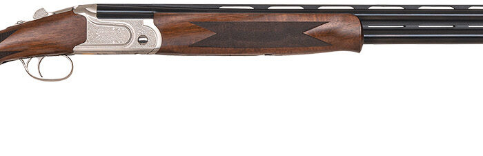 Mossberg 75482 Gold Reserve  Full Size 20 Gauge Break Open 3" 2rd 30" Blue Polished Vent Rib Barrel, Silver Polished Engraved Stainless Steel Receiver, Fixed Black Walnut Stock, Right Hand