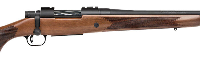 Mossberg 28137 Patriot Walnut Full Size 350 Legend 4+1 22" Matte Blued Fluted Barrel, Matte Blued Stainless Steel Receiver Drilled & Tapped, Walnut Fixed Stock, Right Hand