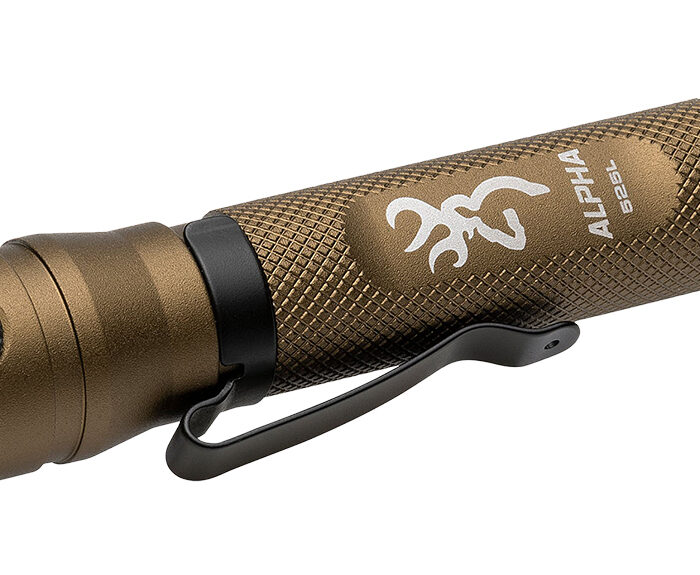 Browning 3711256 Alpha 2AA Flashlight  Burnt Bronze 36/525 Lumens White LED/Green