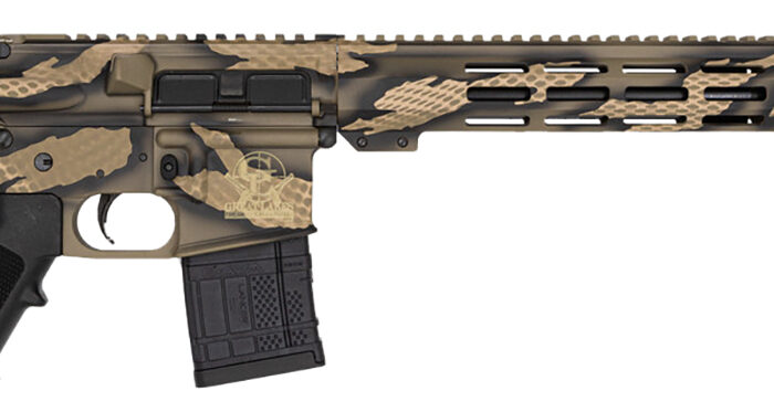 Great Lakes Firearms  AR-15  223 Wylde 16" 30+1, Serpent Tan Camo Rec/15" Handguard, Black M4 Stock & A2 Grip, Muzzle Brake