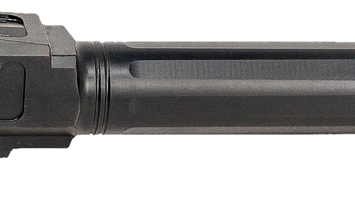 Faxon Firearms GB910N43SGQT Match Series  9mm Luger Compatible w/Glock 43/43X, Black Nitride 416R Stainless Steel, Straight Fluted/Target Crown Barrel