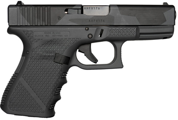 Weapon Works  G19 Gen3 Compact Frame 9mm Luger 15+1 4.02" Black Steel Barrel, Urban Dazzle Grey w/Mesh Stippling Serrated Steel Slide & Polymer Frame w/Picatinny Rail, USA Made
