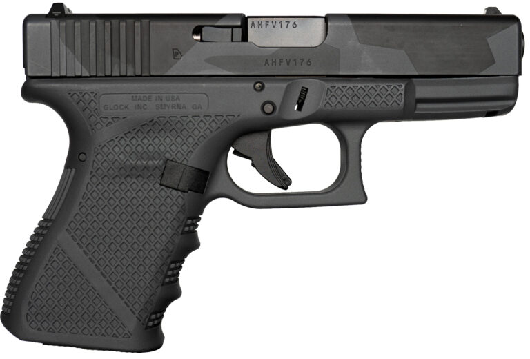 Weapon Works  G19 Gen3 Compact Frame 9mm Luger 15+1 4.02" Black Steel Barrel, Urban Dazzle Grey w/Mesh Stippling Serrated Steel Slide & Polymer Frame w/Picatinny Rail, USA Made