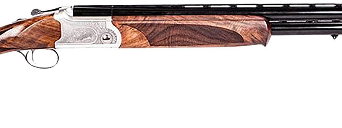 ATI ATIGKOF410SV Cavalry  410 Gauge Break Open 3" 2rd, 26" Matte Blued Over/Under Vent Rib Barrel, Silver Engraved Aluminum Receiver, Fixed Oiled Turkish Walnut Walnut Stock