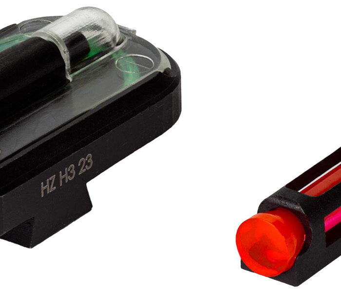 HiViz GLFD21 FastDot  H3 Sight Set for Glock Red Fiber Optic Front Sight-Green Tritium Rear Sight