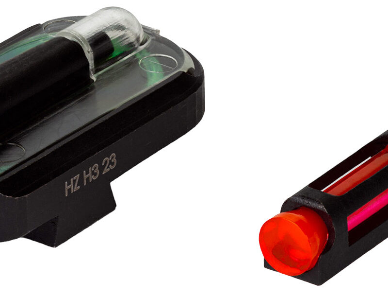 HiViz GLFD21 FastDot  H3 Sight Set for Glock Red Fiber Optic Front Sight-Green Tritium Rear Sight