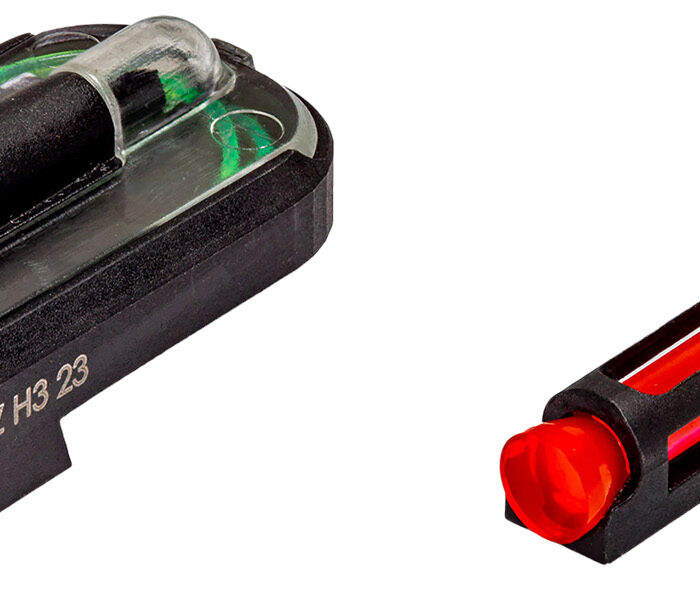 HiViz GLMFD21 FastDot  H3 Sight Set for Glock MOS Red Fiber Optic Front Sight-Green Tritium Rear Sight