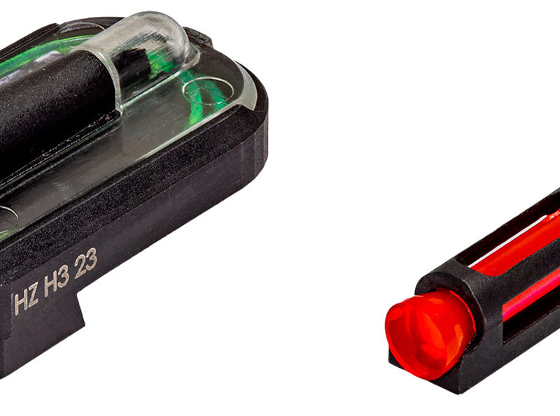 HiViz GLMFD21 FastDot  H3 Sight Set for Glock MOS Red Fiber Optic Front Sight-Green Tritium Rear Sight