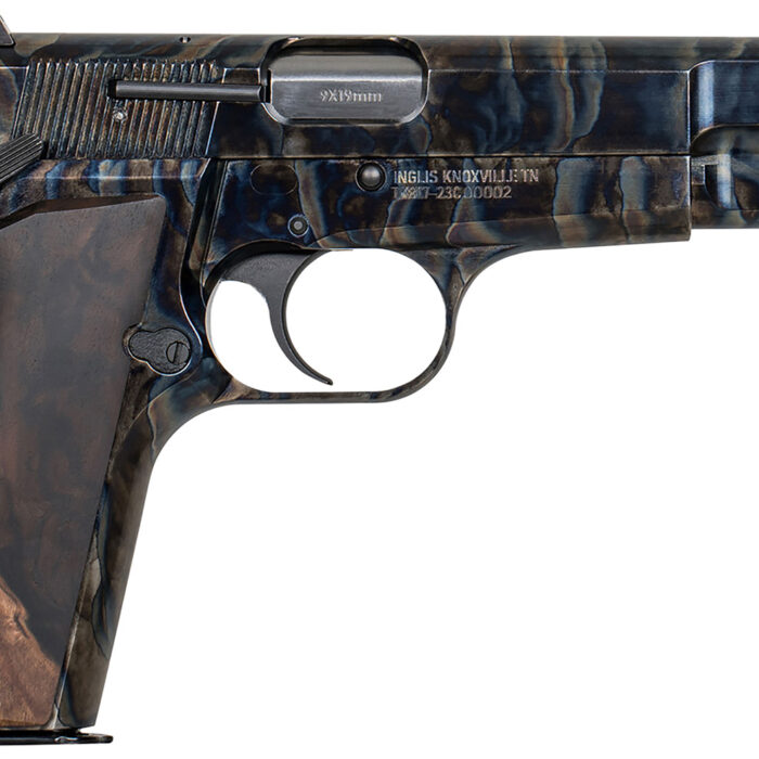 MAC 12000010 GP-35  9mm Luger 15+1 4.70" Black Steel Barrel, Color Case Hardened Serrated Carbon Steel Slide & Frame w/Beavertail, Grade III Turkish Walnut Grip
