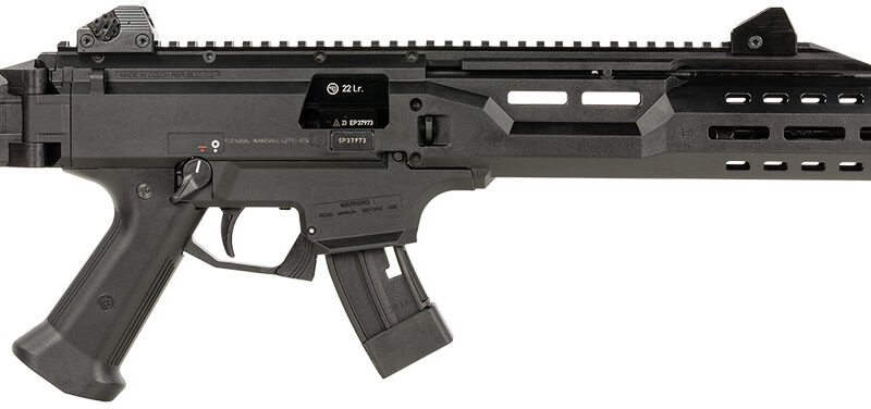 CZ-USA 91368 Scorpion EVO 3 22 LR 10+1 16" Black Threaded Steel Barrel, Picatinny Rail Receiver, M-LOK Handguards, Black Folding/Telescoping Stock, Black Polymer Grips