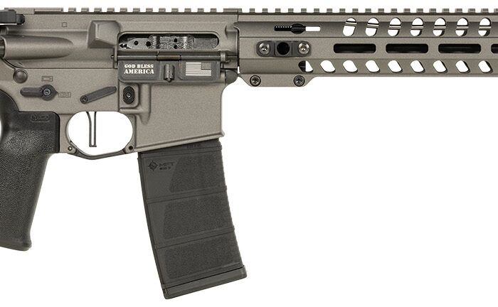Patriot Ordnance Factory 02046 Minuteman  5.56x45mm 30+1 13.75" Black Steel Threaded Barrel, Tungsten Cerakote Receiver, 13" Renegade Rail Handguard