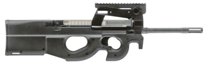 FN 3848950463 PS90  5.7x28mm 50+1 16" Black Ported Barrel, Black Aluminum Receiver, MIL-STD 1913 Rail, Matte Black Synthetic Bullpup Stock w/Thumbhole, Ambidextrous