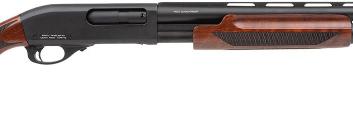Rock Island PA12MNL26 PA12 Waterfowl 12 Gauge Pump 3.5" 4+1, 2" Black Anodized Smooth Bore/Vent Rib Barrel & Receiver, Fixed Walnut Wood Stock