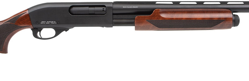 Rock Island PA12MNL26 PA12 Waterfowl 12 Gauge Pump 3.5" 4+1, 2" Black Anodized Smooth Bore/Vent Rib Barrel & Receiver, Fixed Walnut Wood Stock