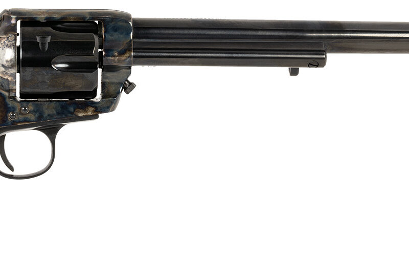 Cimarron PP558 Buntline  45 LC (Long Colt) 6 Shot 10" Blued Frame, Barrel & Cylinder, Walnut w/Inlaid Silver Medallion Grip