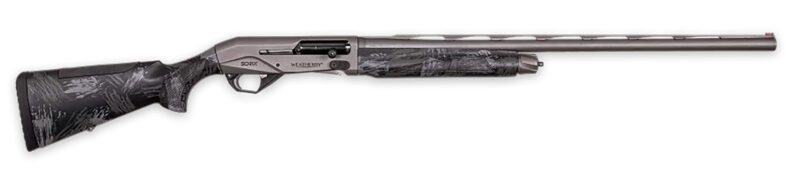 Weatherby XST2028MAG Sorix  Full Size 20 Gauge Semi-Auto 3" 2+1 28" Gray Cerakote Vent Rib Barrel & Drilled & Tapped Steel Receiver, Storm Camo Synthetic Stock w/Adj Shim, Ambidextrous