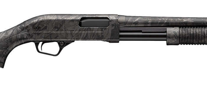 Winchester Repeating Arms 512457395 SXP Defender Compact 12 Gauge Pump 3" 5, 2 3/4" Shells 18" Forged Carbon Hydrodip Steel Barrel, Aluminum Receiver, Fixed Forged Carbon Hydrodip Synthetic Stock