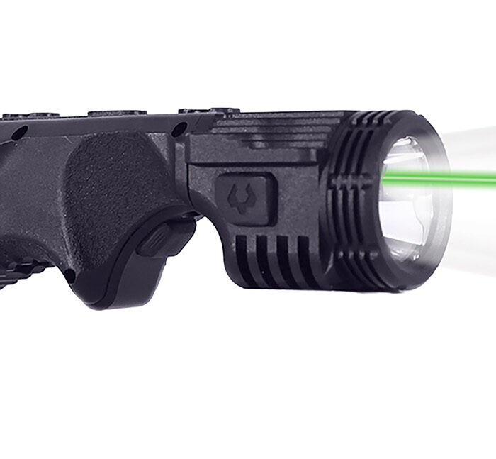 Viridian 912-0090 4LUX 2K  Grip Light with Green Laser  Black 2000 Lumens White LED/Green Laser