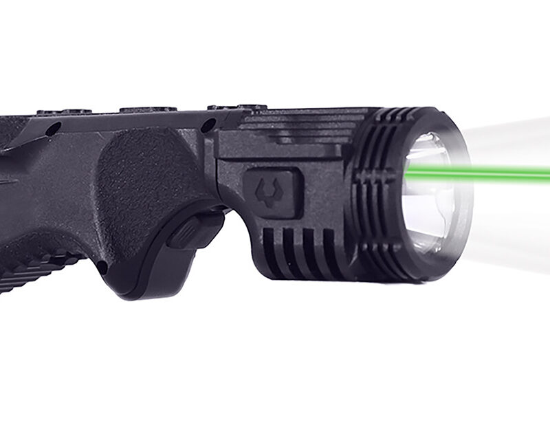 Viridian 912-0090 4LUX 2K  Grip Light with Green Laser  Black 2000 Lumens White LED/Green Laser