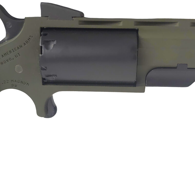 North American Arms NAATGHCB Green Huntsman Conversion 22 LR/22 Mag 5rd 2" Heavy Vent Rib Barrel, OD Green Cerakote Steel Frame, Matte Black Cylinder, Black Cobblestone Rubber Grip