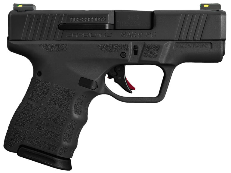 SAR USA SAR9SCBL SAR9 SC  Sub-Compact Frame 9mm Luger 12+1 3.30" Black Steel Barrel, Black Steel Optic Ready/Ported/Serrated Slide, Black Polymer Frame, Interchangeable Backstrap Grip