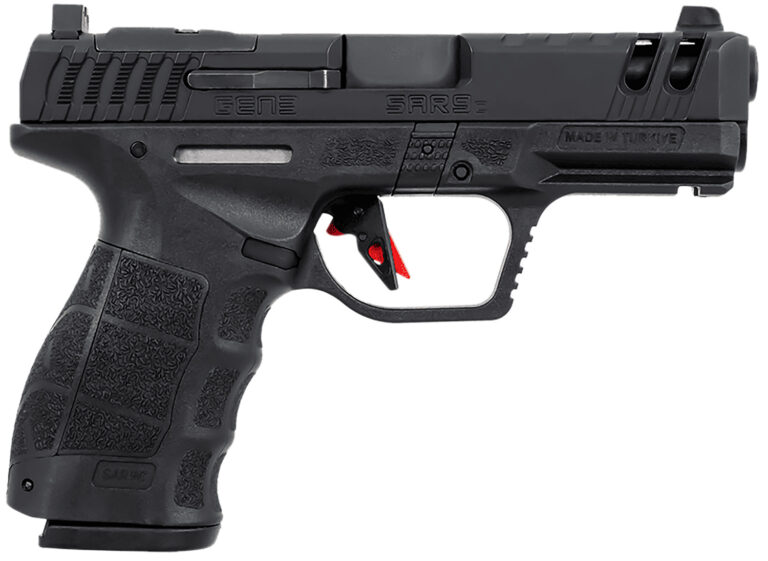 SAR USA SAR9CG3BL SAR9 C Gen3 Compact Frame 9mm Luger 15+1 4" Black Steel Barrel, Black Steel Optic Ready/Ported/Serrated Slide, Black Polymer Frame w/Picatinny Rail, Interchangeable Backstrap Grip