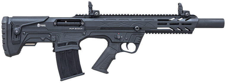 Citadel FRPS1218 Pup Scout  12 Gauge Semi-Auto 3" 5+1 18.50" Black Steel Barrel, Black Picatinny Rail Aluminum Receiver, Picatinny Handguard, Black Adj Cheek Riser Synthetic Stock