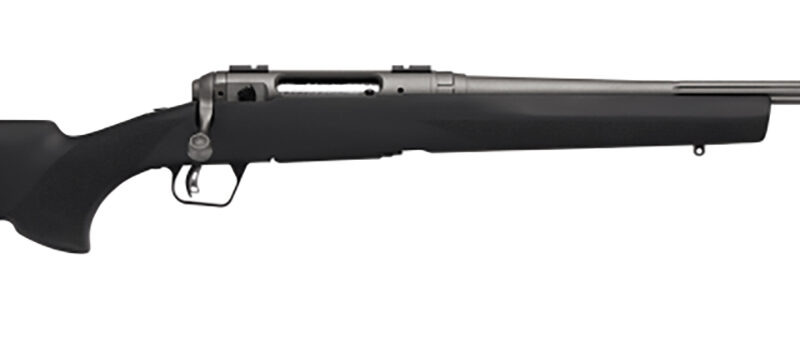 Savage Arms 58270 110 Trail Hunter Lite Full Size 308 Win 4+1 20"  Fluted/Threaded Barrel, Drilled & Tapped Steel Receiver, Black Fixed Synthetic Stock