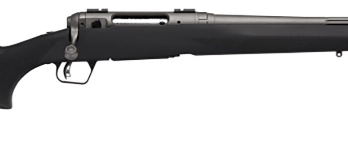 Savage Arms 58280 110 Trail Hunter Lite Full Size 450 Bushmaster 3+1 20" Fluted/Threaded Barrel, Drilled & Tapped Steel Receiver, Black Fixed Synthetic Stock