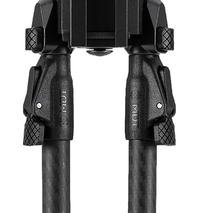 Mdt Sporting Goods Inc 105560-BLK GRND-POD  Black Aluminum, 4.5"-9.0", Spiked Feet, Fits Picatinny Rail