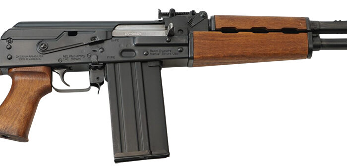 Zastava Arms Usa ZR77308W PAP M77  308 Win/7.62x51mm 20+1 19.70" Black Threaded Barrel, 1.5mm Bulged Trunnion Receiver,  Battleworn Beechwood Stock & Grip