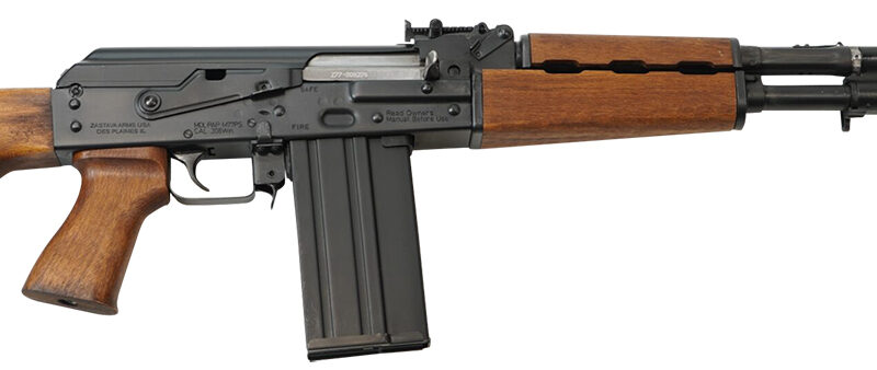 Zastava Arms Usa ZR77308W PAP M77  308 Win/7.62x51mm 20+1 19.70" Black Threaded Barrel, 1.5mm Bulged Trunnion Receiver,  Battleworn Beechwood Stock & Grip