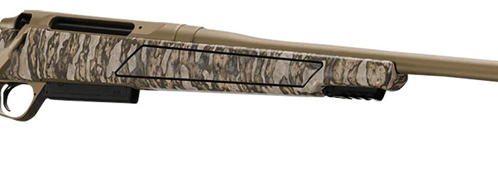 Christensen Arms 8011501200 Evoke  Full Size 243 Win 4+1 20" Flat Dark Earth Cerakote #4 Contour Threaded Barrel, Mossy Oak Bottomland Fixed Hybrid Hunter w/Picatinny Rail Synthetic Stock
