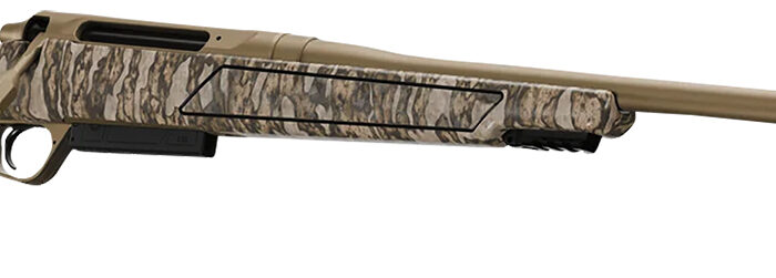 Christensen Arms 8011501800 Evoke  Full Size 30-06 Springfield 4+1 22" Flat Dark Earth Cerakote #4 Contour Threaded Barrel, Mossy Oak Bottomland Fixed Hybrid Hunter w/Picatinny Rail Synthetic Stock
