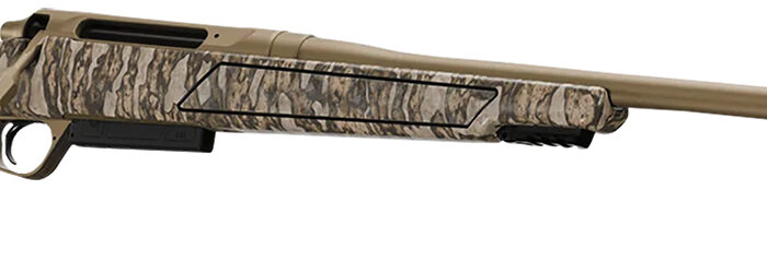 Christensen Arms 8011502000 Evoke  Full Size 7mm PRC 4+1 22" Flat Dark Earth Cerakote #4 Contour Threaded Barrel, Mossy Oak Bottomland Fixed Hybrid Hunter w/Picatinny Rail Synthetic Stock