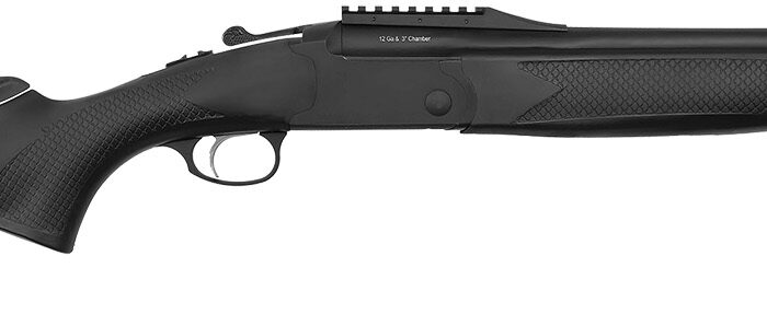 Chiappa Firearms 930.384 202 AXT 12 Gauge 3" 2 20" Black Over/Under Vent Rib Barrel, Black Picatinny Rail Steel Receiver, Black Adj Comb Synthetic Stock