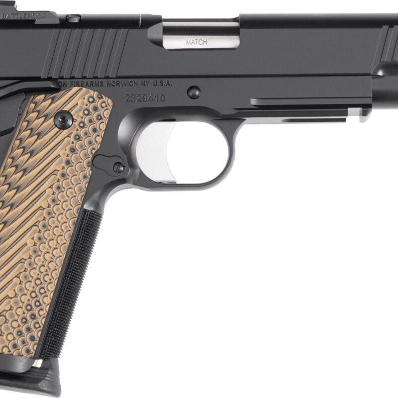 Dan Wesson 01796 Specialist  Full Size Frame 9mm Luger 10+1 5" Stainless Match Grade Barrel, Black Duty Optics Ready/Serrated Steel Slide, Black Duty Steel Frame w/Picatinny Rail, Black/Brown G10 Grip