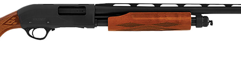 Hatsan USA HEWS122805W2 Escort WS  Full Size 12 Gauge Pump 3" 4+1 28" Black Chrome Vent Rib Barrel, Black Anodized Grooved Aluminum Receiver, Adjustable Turkish Walnut Stock
