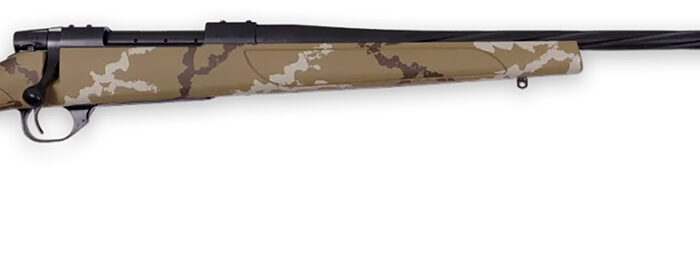 Weatherby VHH300NR6B Vanguard Outfitter Full Size 300 Win Mag 3+1 26" Black Cerakote #2 Fluted/Threaded Barrel & Drilled & Tapped Steel Receiver. Tan w/Brown & White Sponge Monte Carlo Synthetic Stock