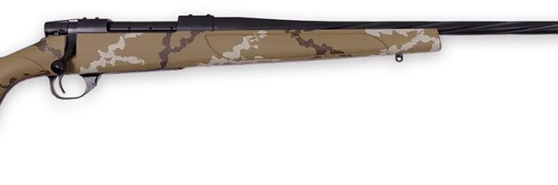 Weatherby VHH300NR6B Vanguard Outfitter Full Size 300 Win Mag 3+1 26" Black Cerakote #2 Fluted/Threaded Barrel & Drilled & Tapped Steel Receiver. Tan w/Brown & White Sponge Monte Carlo Synthetic Stock