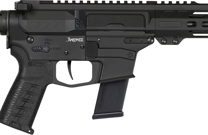 CMMG 45A790FAB Banshee MKG 45 ACP 13+1 8" Black Nitride Medium Taper Threaded Barrel, EML 7" M-LOK Handguards, Black Armor Cerakote Aluminum Picatinny Rail Receiver, Pistol Tube, CMMG Zeroed Grips