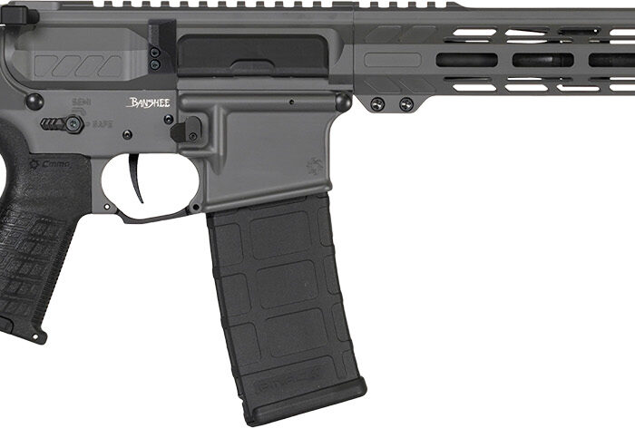 CMMG 30AB20FTNG Banshee MK4 300 Blackout 30+1 12.50" Black Nitride Medium Taper Threaded Barrel, EML 7" M-LOK Handguards, Tungsten Cerakote Aluminum Picatinny Rail Receiver, CMMG Zeroed Grips