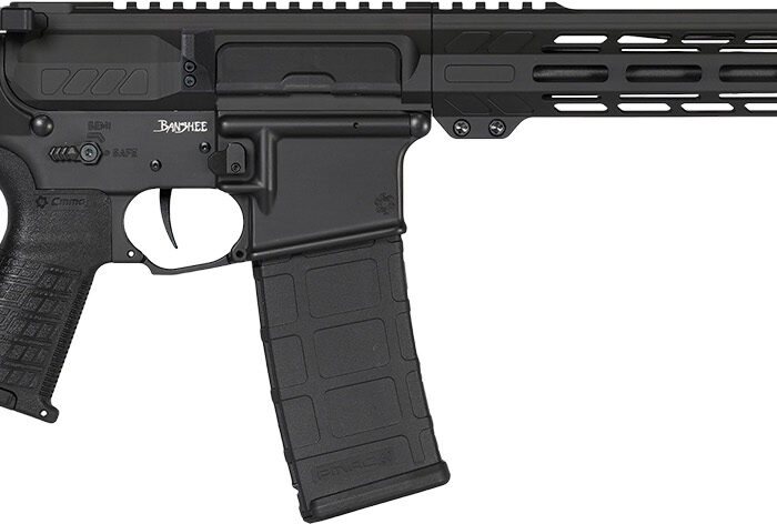 CMMG 55AC20AAB Banshee MK4 5.56x45mm 30+1 12.50" Black Nitride Medium Taper Threaded Barrel, EML 11" M-LOK Handguards, Black Armor Cerakote Aluminum Picatinny Rail Receiver, CMMG Zeroed Grips