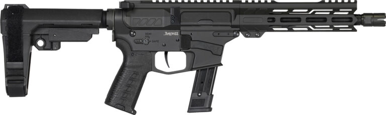 CMMG 92A0B0FAB Banshee MK17 9mm Luger 21+1 8" Black Nitride Medium Taper Threaded Barrel, EML 7" M-LOK Handguards, Black Armor Cerakote Aluminum Picatinny Rail Receiver, CMMG Zeroed Grips
