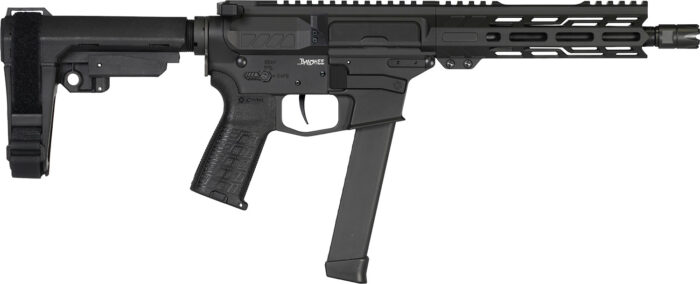 CMMG 99A3B0FAB Banshee MKGS 9mm Luger 33+1 8" Black Nitride Medium Taper Threaded Barrel, EML 7" M-LOK Handguards, Black Armor Cerakote Aluminum Picatinny Rail Receiver, CMMG Zeroed Grips