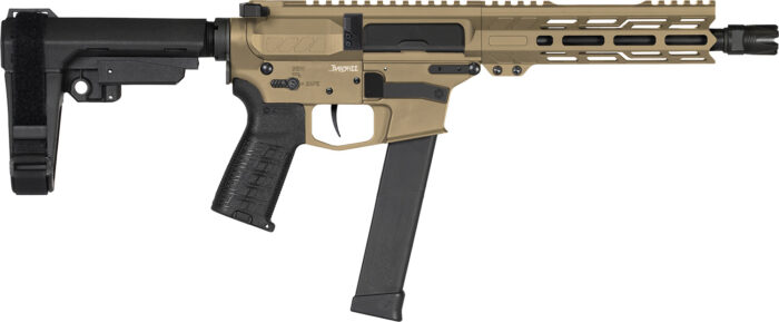 CMMG 10A570FCT Banshee MK10 10mm Auto 30+1 8" Black Nitride Threaded Barrel, M-LOK Handguards, Coyote Tan Cerakote Aluminum Picatinny Rail Receiver, Black CMMG Zeroed Grips, Glock Compatible